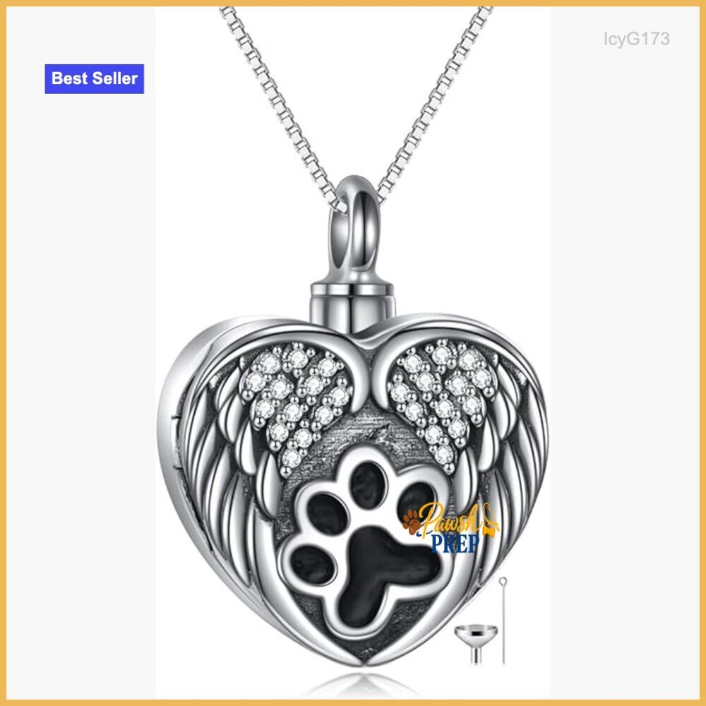 Sterling Silver Cat Urn Necklace Memorial Keepsake Pendant for Ashes